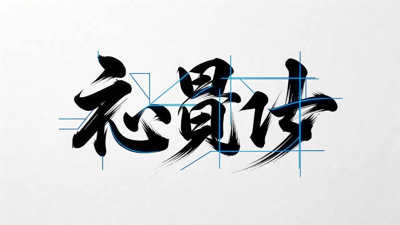 ミニマリスト書道アート